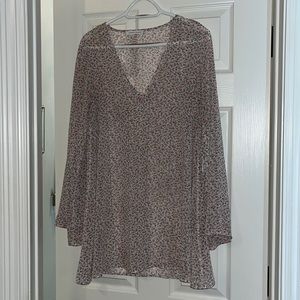 Honey Punch Women's Multicolor Sheer Floral Tunic One Size Flower Flowy Fairy‎